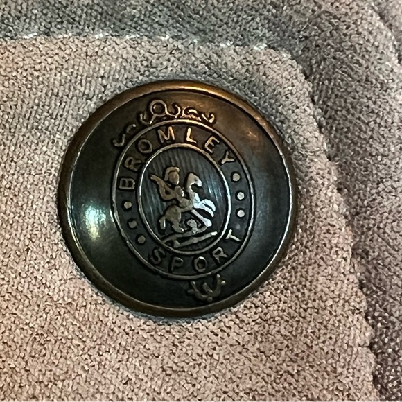 Bromley Sport Real Down Coat Women’s Medium Taupe Faux Suede Quilted Insulated - Picture 4 of 13